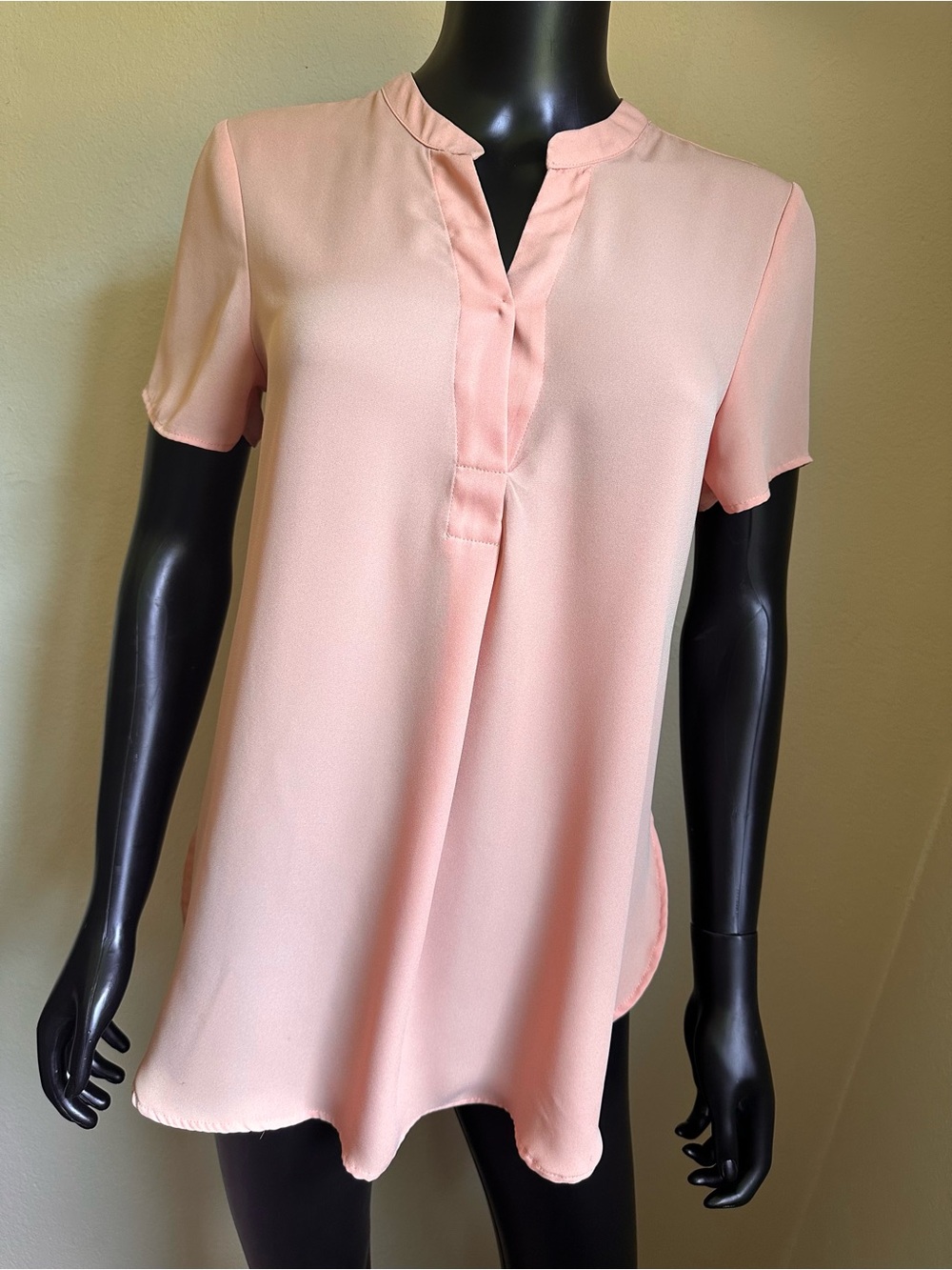 Forever 21 Peach Pink Split-Side Tunic Top